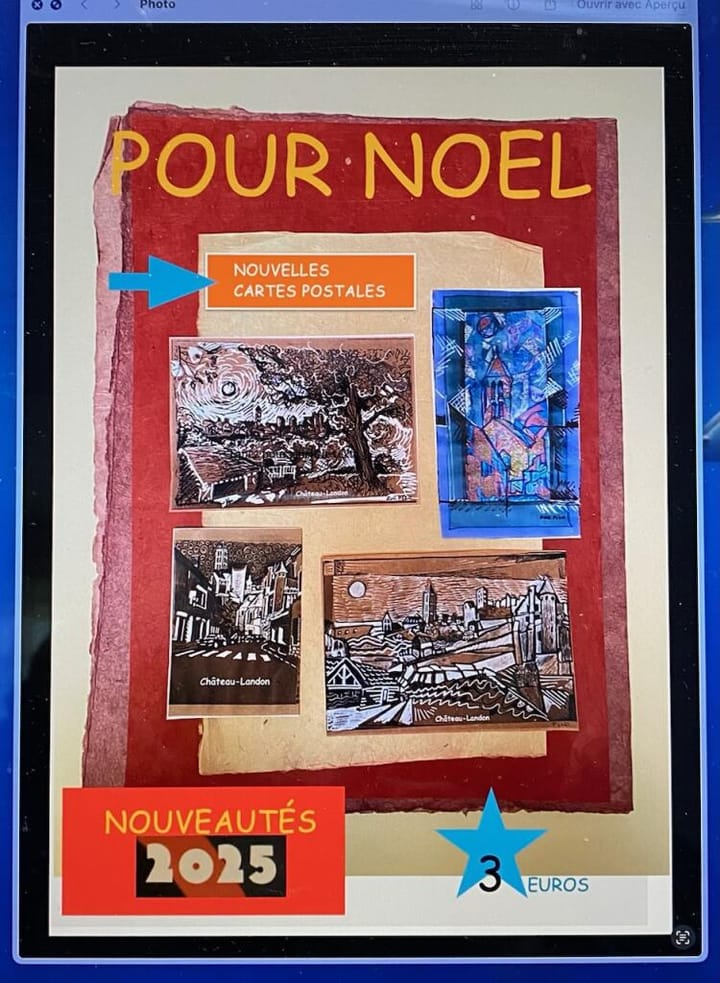 Nouvelles cartes postales pour Noel.